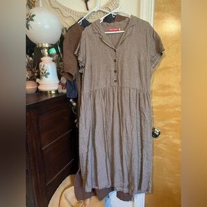 Pyne & Smith XXL Collared Linen Dress